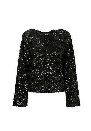 Pieces, TOP PCKAMMY SEQUIN DEEP BACK - Blouse - black
