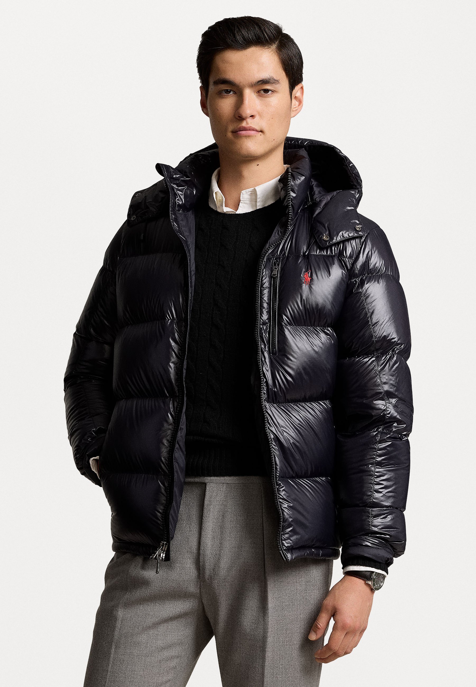 Polo Ralph Lauren THE GORHAM GLOSSED DOWN JACKET Piumino black - Technical View
