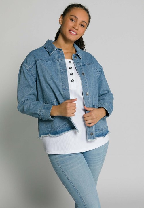 Ulla Popken Robe En Jean - Blue Denim/denim Bleu
