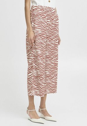 BYFalakka - Stoffhose - animal light mahogany mix