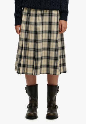 Superdry & Co A-lijn rok - cream black check