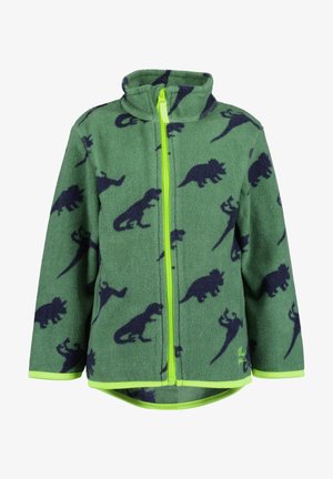 BASICS - Fleece jacket - dk grün aop