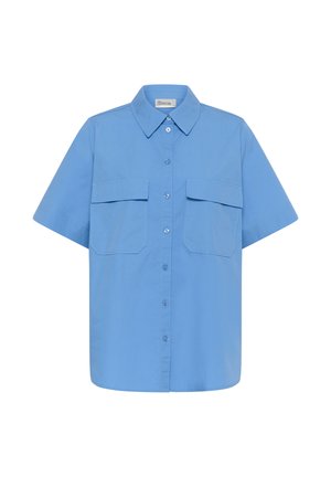 My Essential Wardrobe, SUNNAMW BOXY SHORT SLEEVE - Nööpidega pluus - silver lake blue