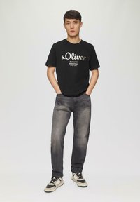 s.Oliver T-Shirt print - schwarz
