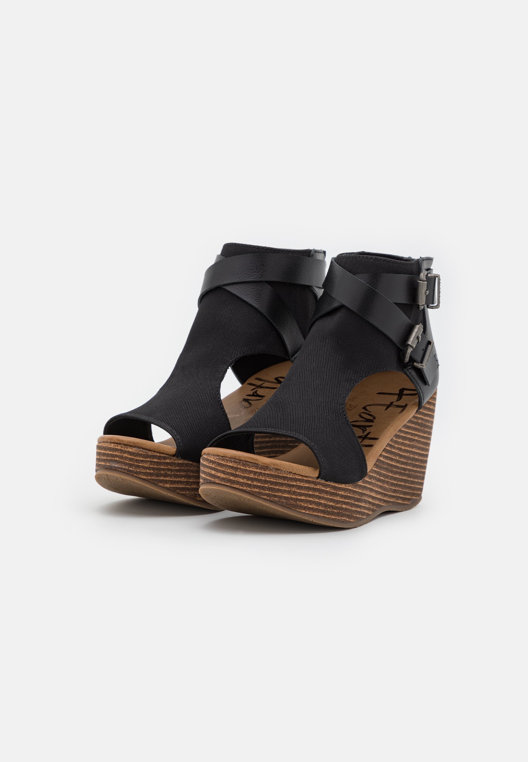 blowfish black wedges