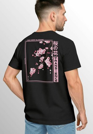 BACKPRINT JAPAN ASIEN KIRSCHBLÜTE SAKURA - Print T-shirt - schwarz