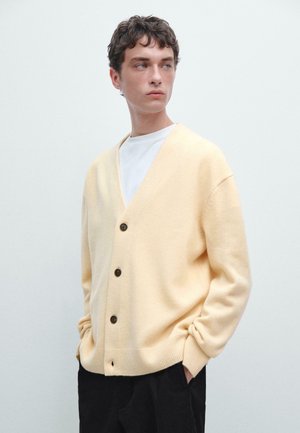 V-NECK - Cardigan - yellow