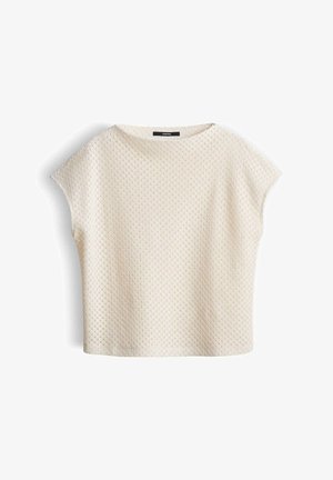 someday., LOOSE AJOUR STRUCTURE - T-Shirt basic - natural glaze