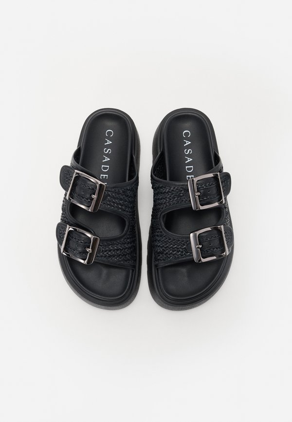 BIRLKY - Wedge sandals - nero2