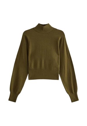 New Look, HIGH NECK BATWING SLEEVE KNITTED JUMPER - Jumper - olive