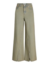 JXTOKYO MAJA WIDE SLIT - Wide Leg - medium blue denim