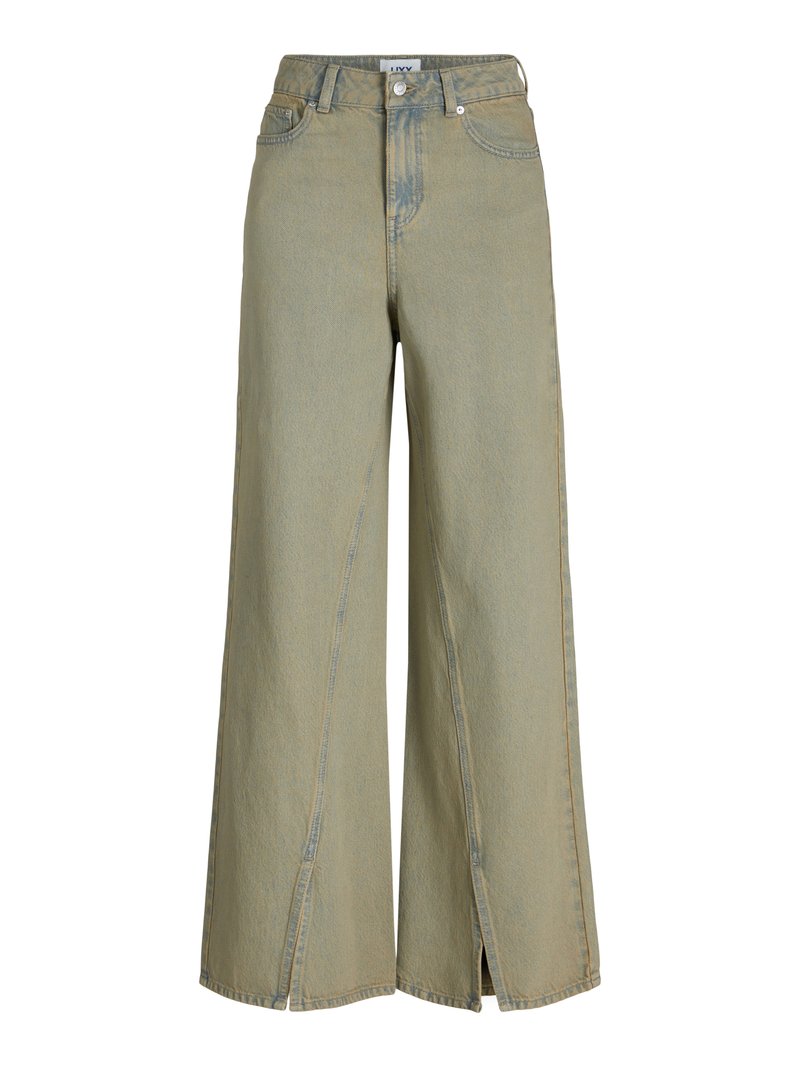 JJXX JXTOKYO MAJA WIDE SLIT - Wide Leg - medium blue denim/blue ...