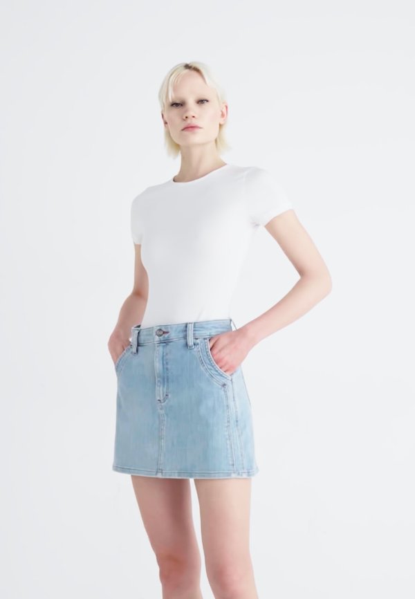DOUBLE SEAMED MINI SKIRT - Denim skirt - minor key2