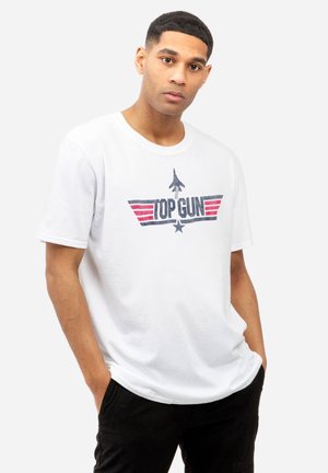 TOP GUN LOGO - Print T-shirt - white