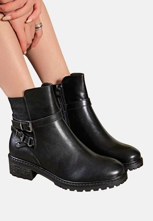 Bottines de cowboy / motard - noir
