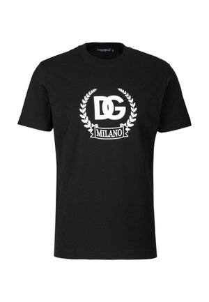 LOGO CREST MILANO - T-shirt imprimé - black