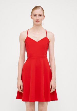 WAL G TALL HALLIE STRAPPY SKATER - Jersey dress - red