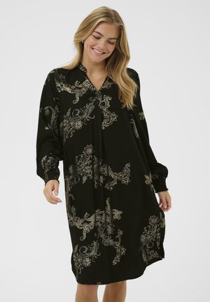 DANIELLA - Dnevna haljina - black deep/gold paisley print