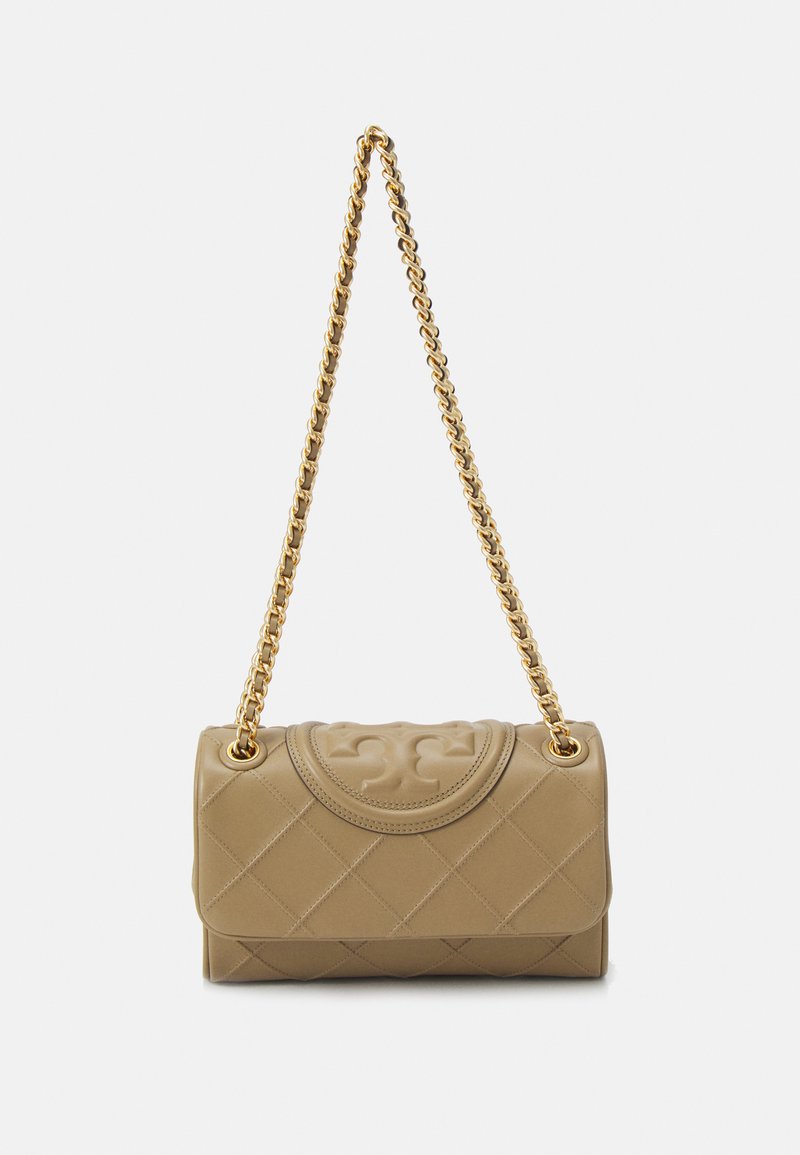 Tory Burch FLEMING SOFT SMALL CONVERTIBLE SHOULDER - Skuldertasker - pebblestone
