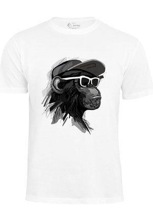 COOL MONKEY - Print T-shirt - weiss