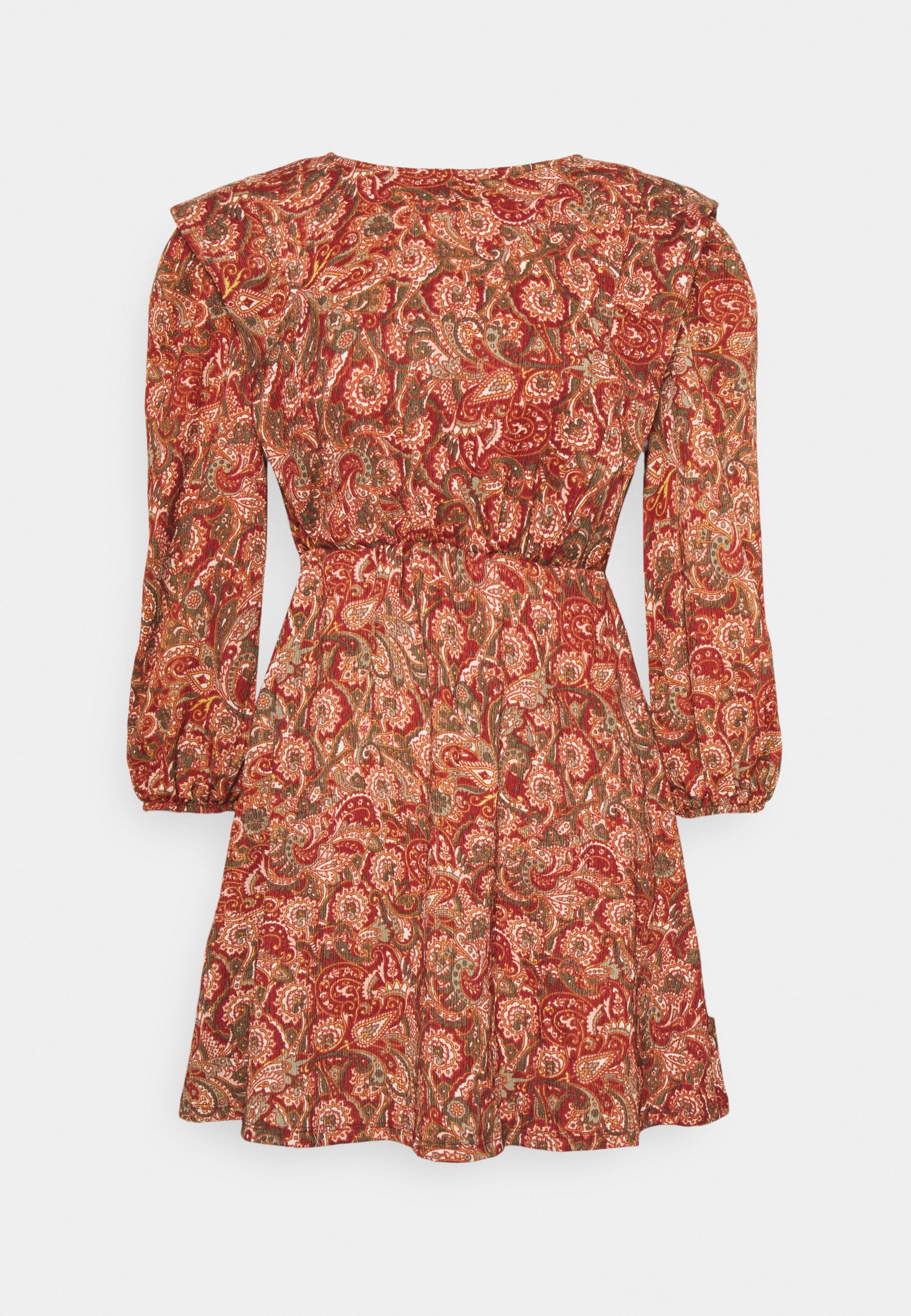 VESTIDO CORTO - Vestido - tan/rojo - Zalando.es