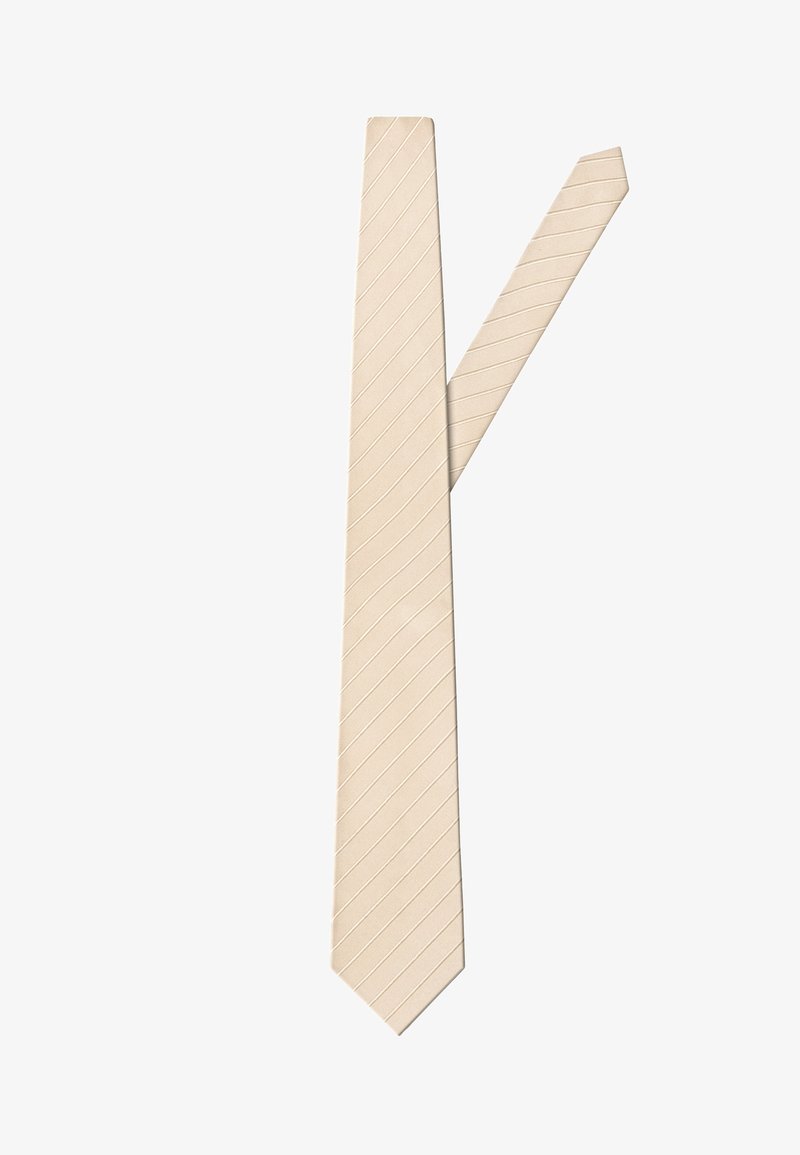 Vincenzo Boretti GESTREIFT - Tie - ecru