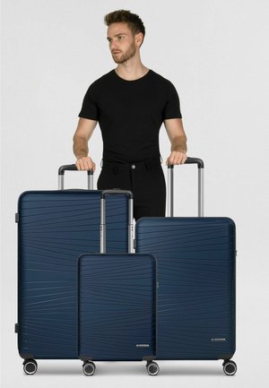 FRANKY, DALLAS 3.0 4 ROLLEN KOFFERSET 3-TEILIG MIT DEHNFALTE UNISEX - Bagaglio a mano - dark blue