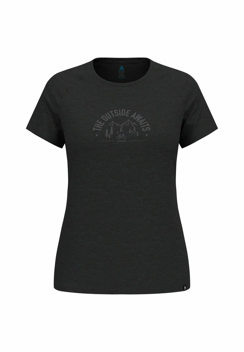 ODLO RIDE Print T-shirt black melange/black Zalando