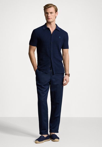 Polo Ralph Lauren TEXTURED COTTON LINEN SHIRT JUMPER - Krekls - bright navy
