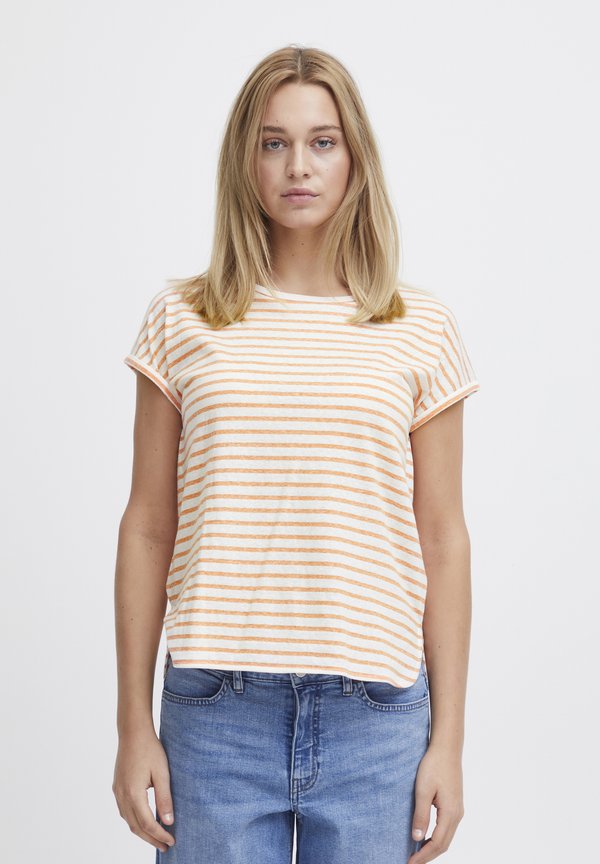 IHYULIETTA - Print T-shirt - coral rose stripe