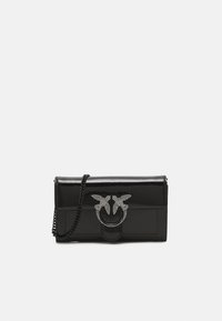 Pinko LOVE ONE VERNICE PIPING - Borsa a tracolla - nero limousine block color