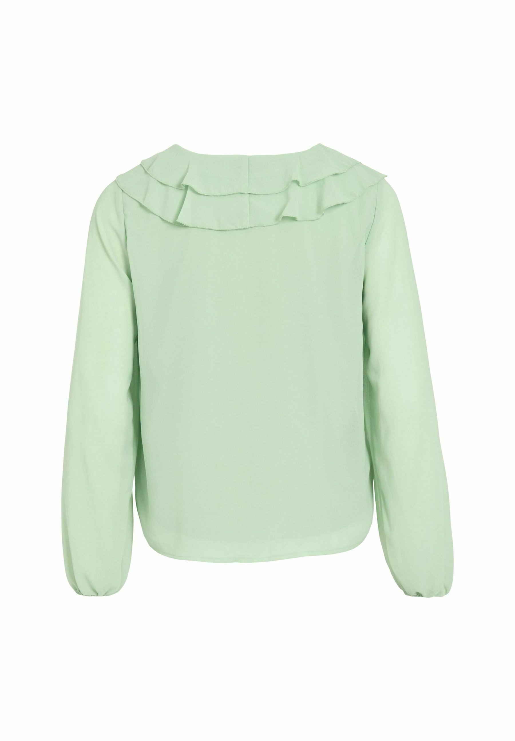 VILA Long Sleeved VIANE Frill - Blouse - smoke green/green