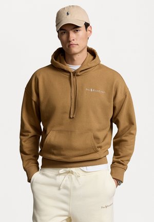 RELAXED FIT LOGO FLEECE HOODIE - Hoodie - rustic tan