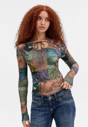 BDG Urban Outfitters, KEYHOLE RUCHED - Блуза с дълги ръкави - multi-colored