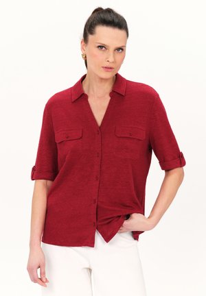 FRENCH FASHION ELEGANT MODERN ESTELA - Button-down blouse - bordeaux