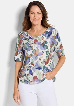 DRUCK MIT WASSERFALLAUSSCHNITT - T-shirt con stampa - colourful patterned