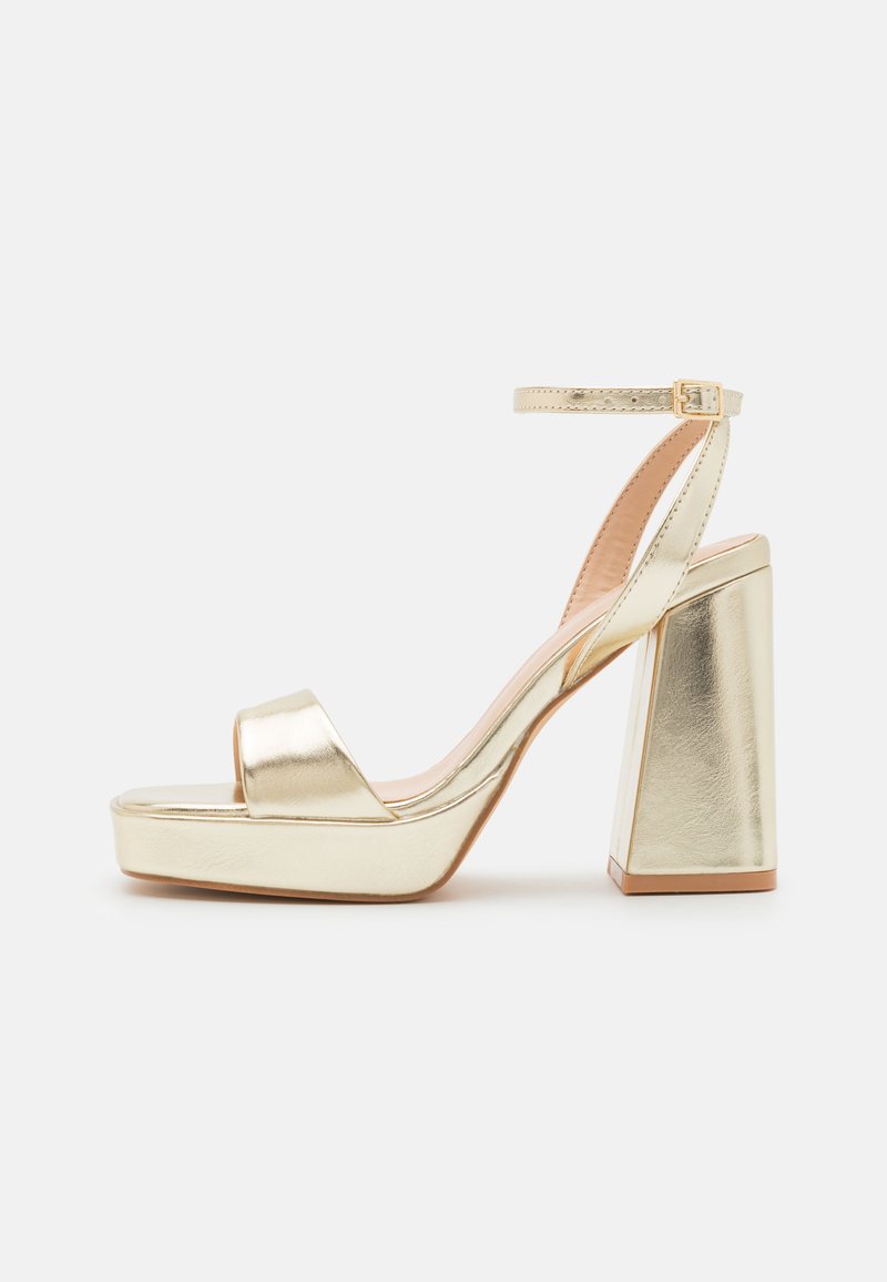 Even&Odd - Sandalen met plateauzool - gold, Vergroten