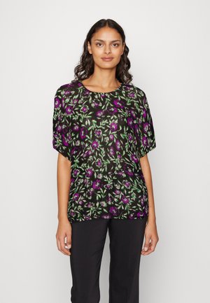 Kaffe KAISOLDE AMBER - Μπλούζα - black/green/purple
