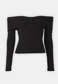 ONLFAYOLA OFF SHOULDER BOW - Pullover - black