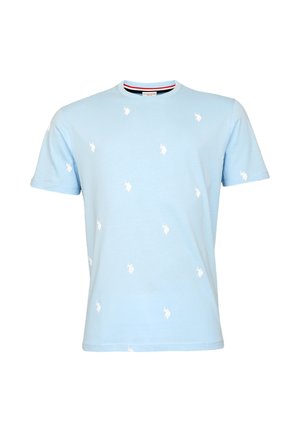 U.S. Polo Assn., U.S. POLO ASSN. T-SHIRT KURZARMSHIRT - Nyomott mintás póló - hellblau