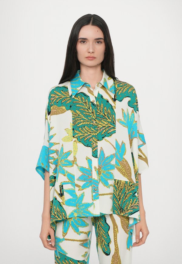 SHORT SLEEVE  - Button-down blouse - marlene ivory