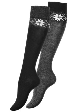 Yenita 2 PAAR - Calze - schwarz anthrazit