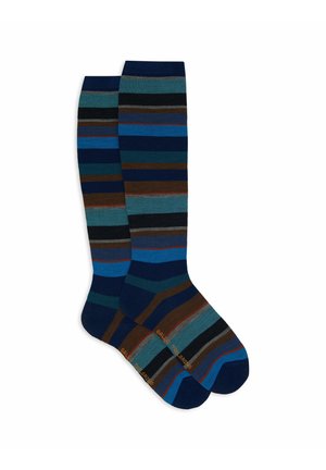 LUNGHE RIGHE - Kniestrümpfe - blue/grey
