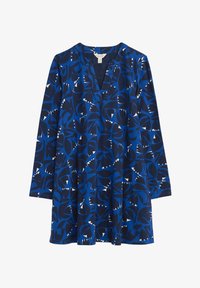 Ei valittu, blue floral cutout ink