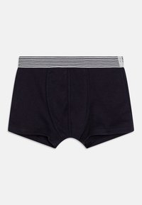 Námořnické bavlněné boxerky s bílým pruhovaným elastickým pasem, s hladkým povrchem a překrývajícím se švem.