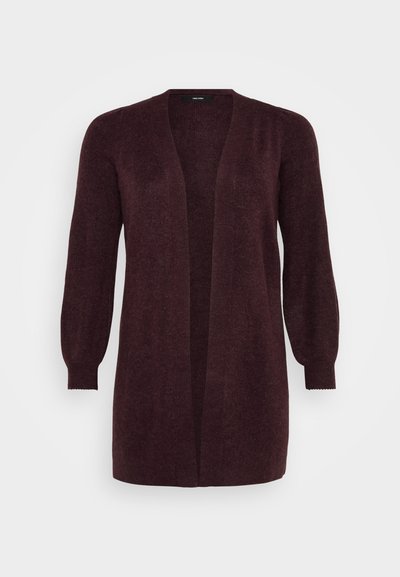 VMRUBELLEFILE LONG CARDIGAN - Gilet - winetasting melange