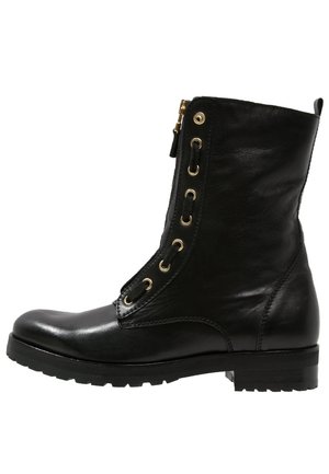 Lace-up ankle boots - black