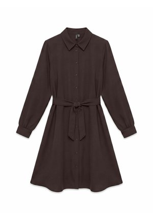 Vero Moda, DRESS VMSALLY MIDI DRESS - Robe chemise - chocolate torte