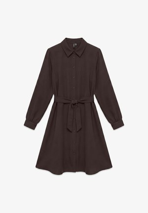Vero Moda, DRESS VMSALLY MIDI DRESS - Robe chemise - chocolate torte