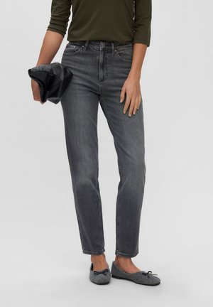 Vero Moda, VMNICKIE HR MOM JEANS BLACK MIX NOOS - Тесни дънки - medium grey